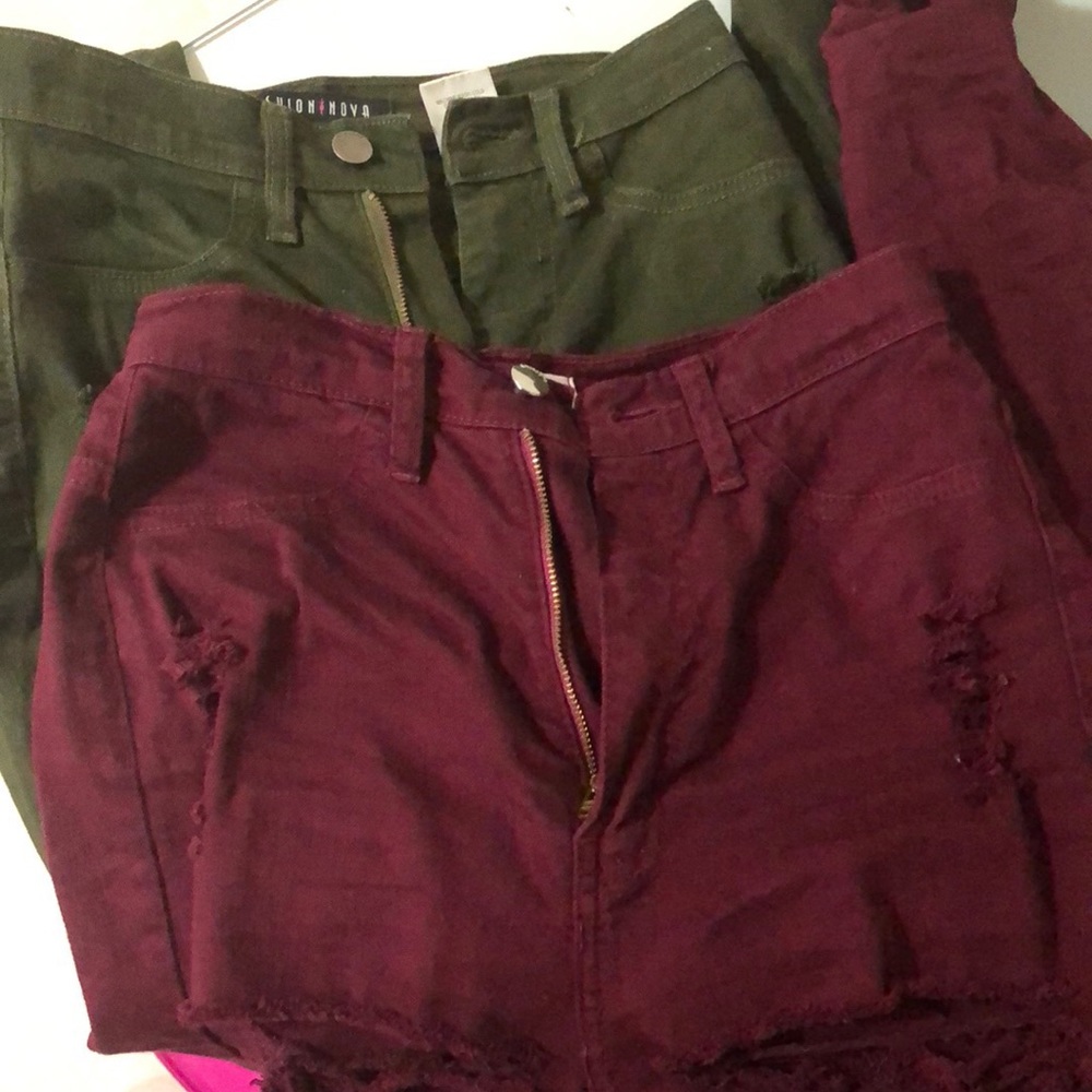 Fashion nova ripped jeans size 7 bundle